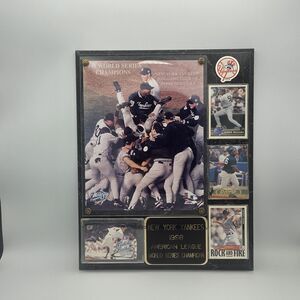 1998 Yankees World Series Champions Plaque 15x12 Photo Card Display